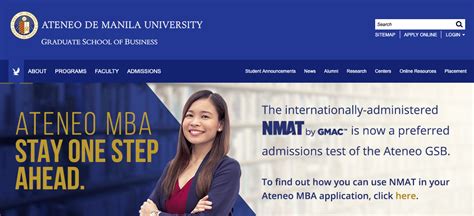 ateneo graduate school of business address|Application and Admission .